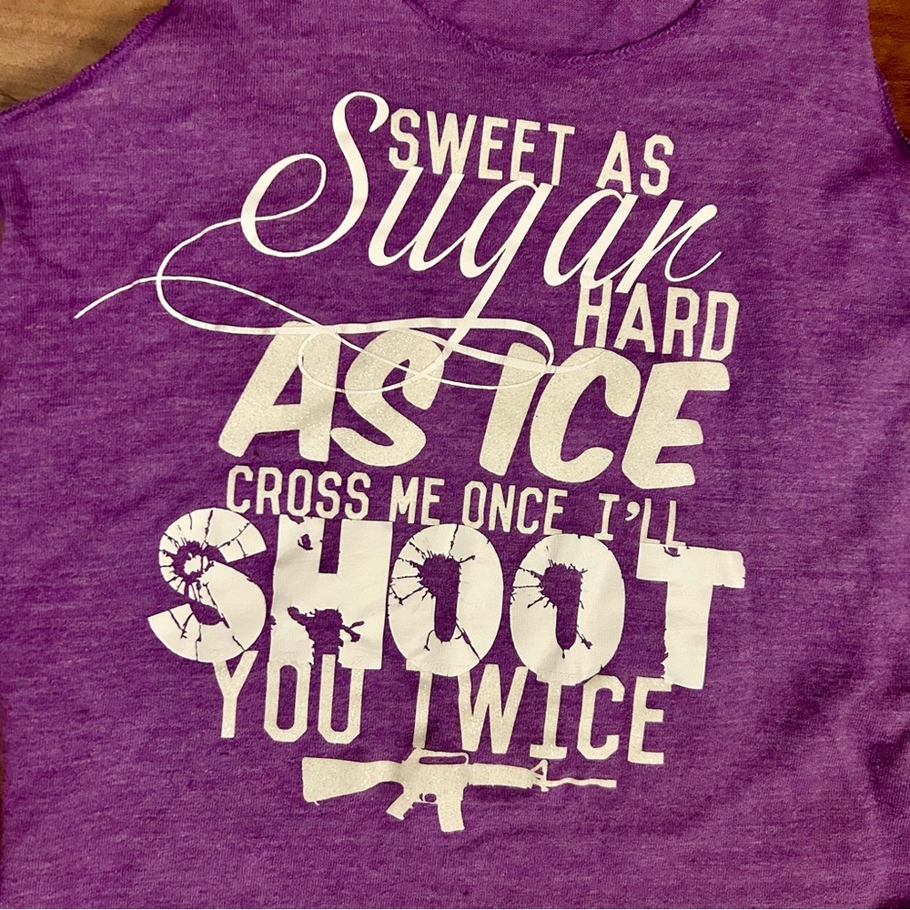 Alternative Purple Graphic Racerback Tank Top - Picture 2 of 4